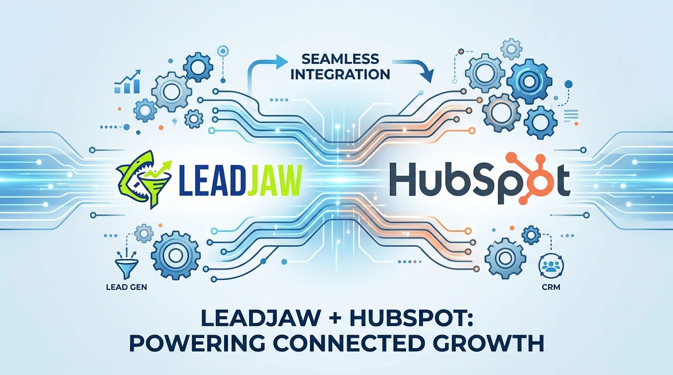 LeadJaw pushing an identified company into HubSpot as a new company record
