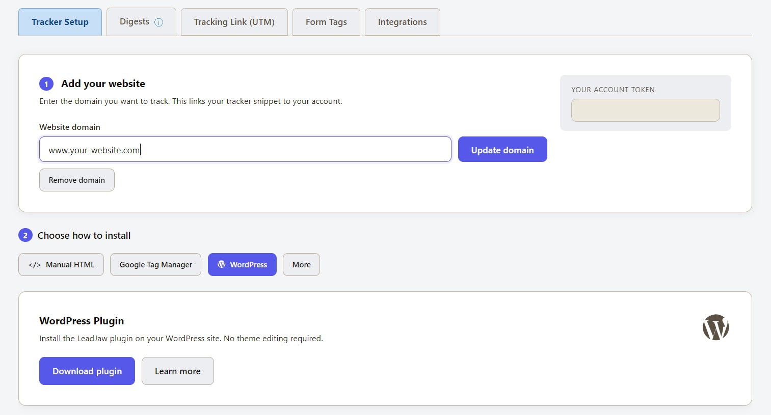 WordPress Plugin Settings