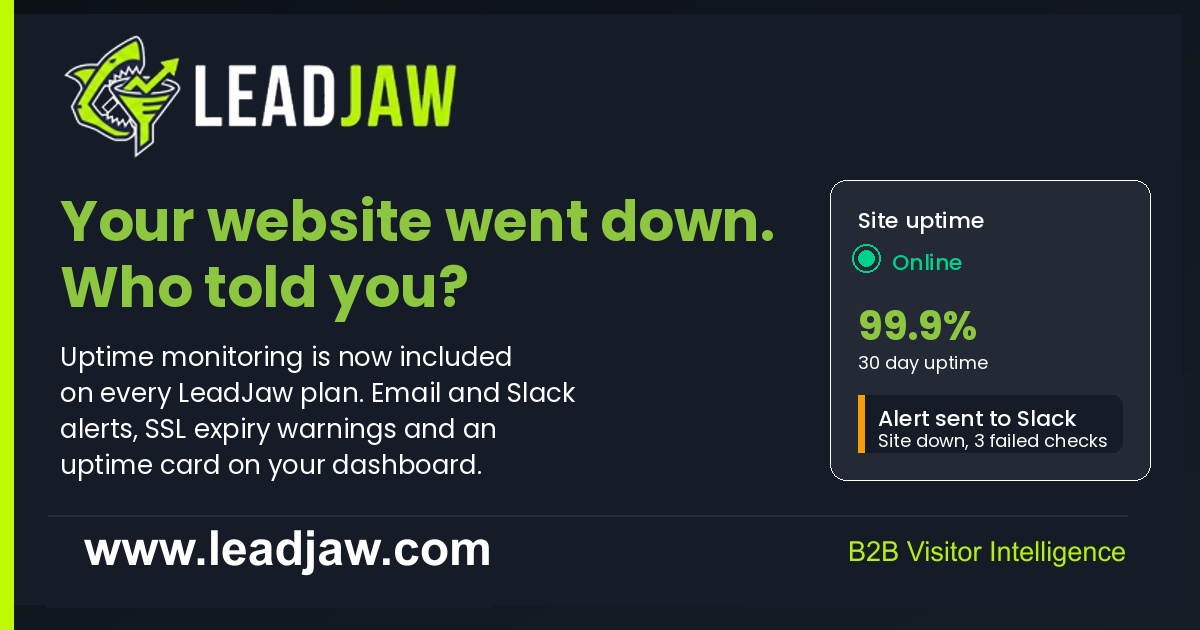 Our website went down. Who told you?